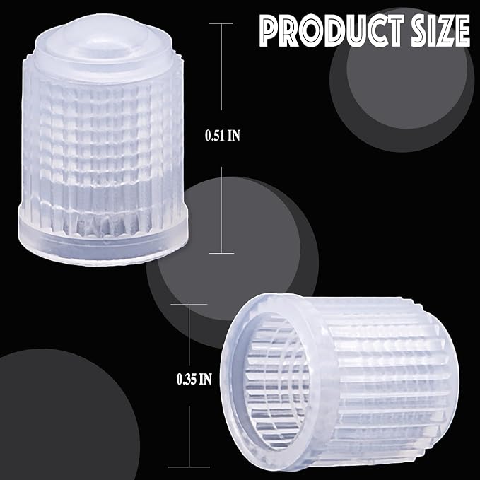 15PCS Tire Valve Stem Caps, Corrosion Resistant, with O Rubber Ring, Airtight Seal Heavy Duty Dustproof Tire Valve Stem Covers for Cars, SUV, Trucks, Bikes, Motorcycles, Bicycles(Transparent)