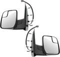 2 Piece Driver and Passenger Side Mirror Assembly Set Electric Adjustment Non-Heated No Memory Textured Compatible with 2010-2014 Ford E150 E250 2010-2017 E350 E450 FO1320396 FO1321396
