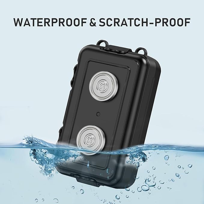 2Pack Magnetic Key Box, Hide A Key Holder, Under Car Magnetic Key Storage, Waterproof Hidden Key Box for Outside, Car Key Hider Magnet for Vehicles Travel (MM1-2, Regular)