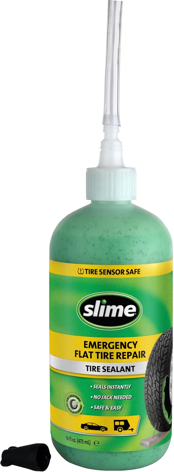 50107 Flat Tire Puncture Repair, Smart Spair, Emergency Kit For Car Tires, Includes Sealant And Tire Inflator Pump, Suitable For Cars And Other Highway Vehicles, 15 Min Fix