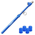 Semi Truck Tire Pressure Gauge,Dual Head Tire Gauge for Tires Pressure Range 150 PSI/10 Bar, Air Pressure Gauge with 4 Caps for Semi Truck, RV, Car, Motorcycle