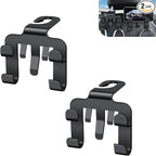 2 PCS Car Headrest Hooks, Multi-functional Seat Back Hanger for Phone & Bag & Umbrella, ABS Load Capacity Hidden Hanging Hook, Interior Organizer for Most Vehicles (Black)