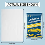 Car Cleaning Wipes, Multipurpose Vehicle Interior Surface Wipes, Soft Disposable Cleaning Cloth for Car Dashboard Seat Door Panel Glass Dust & Stain Removal