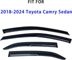 Tape On Window Visors Compatible with Toyota Camry Sedan 2018-2024,Side Vent Window Deflector Rain Guard Shade for 18-24 Camry Sedan,Truck Accessories-4pcs