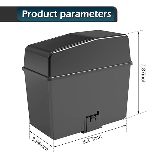 Car Trash Can, Push-Button Storage Box, Trash Can with Adjustable Bottom Clip, for Auto Office Home (Black, 8.2" x 7.8" x 3.9")