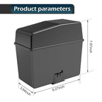 Car Trash Can, Push-Button Storage Box, Trash Can with Adjustable Bottom Clip, for Auto Office Home (Black, 8.2" x 7.8" x 3.9")
