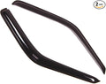 Outside Mount Window Vent Visors Rain Guards Compatible with Dodge Dakota 1987-1996 | Side Window Wind Deflectors Rain Shields | Smoke Tinted, 2 Pcs Set, DGWV-110