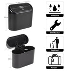 2 Packs Mini Car Trash Can Bin with Lid and 150pcs Trash Bags,Car Trash Can Bin,Car Garbage Trash Can Storage for Front Back Seat Accessories (2)… (1)