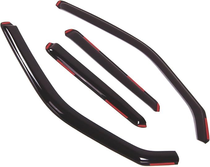 WD2-342i Dark Smoke 4 Pcs Set Window Visor (in-Channel) Deflector Rain Guard Compatible with 2011-2017 Nissan Juke