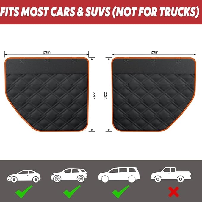 Car Door Protector for Dogs: Compatible with Tesla Model Y/3-Waterproof & Anti-Scratch Door Protector from Dog Scratching-Heavy Duty Dog Car Door Protector 2 Pack