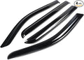Rain Guards Tape-On Compatible with 2019-2024 Ram 1500 Crew Cab, Acrylic Window Visors Deflector