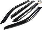 Rain Guards Tape-On Compatible with 2019-2024 Ram 1500 Crew Cab, Acrylic Window Visors Deflector