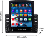 Android 14 Car Radio for Jeep Grand Cherokee 2008-2010 with Wireless CarPlay and Android Auto, 9.7" HD Touch Screen Double Din Car Stereo Head Unit w/GPS Bluetooth WiFi FM RDS SWC Backup Camera, 2+32G