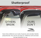Voron Glass Chrome Trim Tape-on Extra Durable Rain Guards for Hyundai Santa Cruz 2022-2026, Window Deflectors, Vent Window Visors, 4 Pieces - 100586