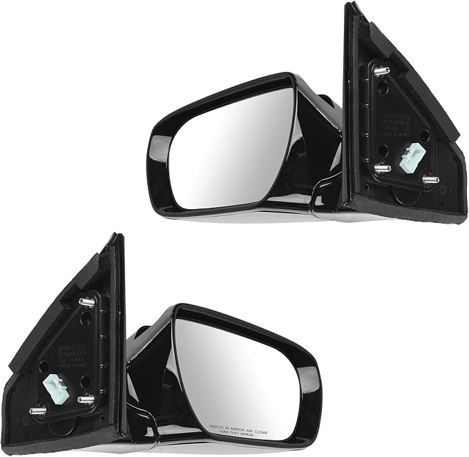 2 Piece Driver and Passenger Side Mirror Assembly Set Electric Adjustment Non-Heated No Memory Black Compatible with 2013-2017 Hyundai Santa Fe Sport HY1320199 HY1321199