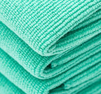 The Pearl - Professional Microfiber Detailing Towel for Ceramic Coating Leveling and Sealant Removal, Safe and Scratch-Free with No Tags, 320gsm, 16in x 16in, Green -12 Pack
