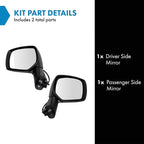 Driver & Passenger Side Power Mirror Set Paint to Match Non-Heated Compatible with 2012-2014 Subaru Impreza SU1320128 SU1321128