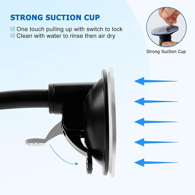 Car Phone Holder Mount, 3-in-1 Universal Cell Phone Holder Car Air Vent Holder Dashboard Mount Windshield Mount Fit for iPhone 17 16 15 14 13 Pro Max, Samsung S24 S23 LG Sony and More