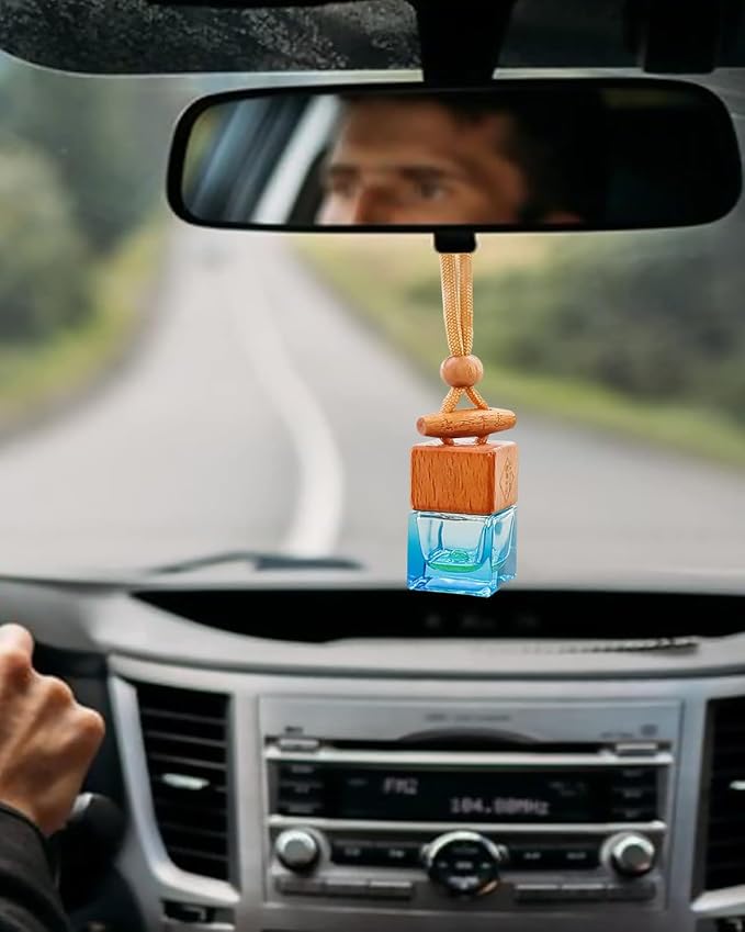 ikeda fragrance Car Air Freshener 8ml Nature Scents | 45-Days Long-Lasting Fragrance | Automotive Hanging Diffuser Bottles | Remove Auto Odor Fresh Air for Men Home Deodorizer (1pcs, Sandalwood)