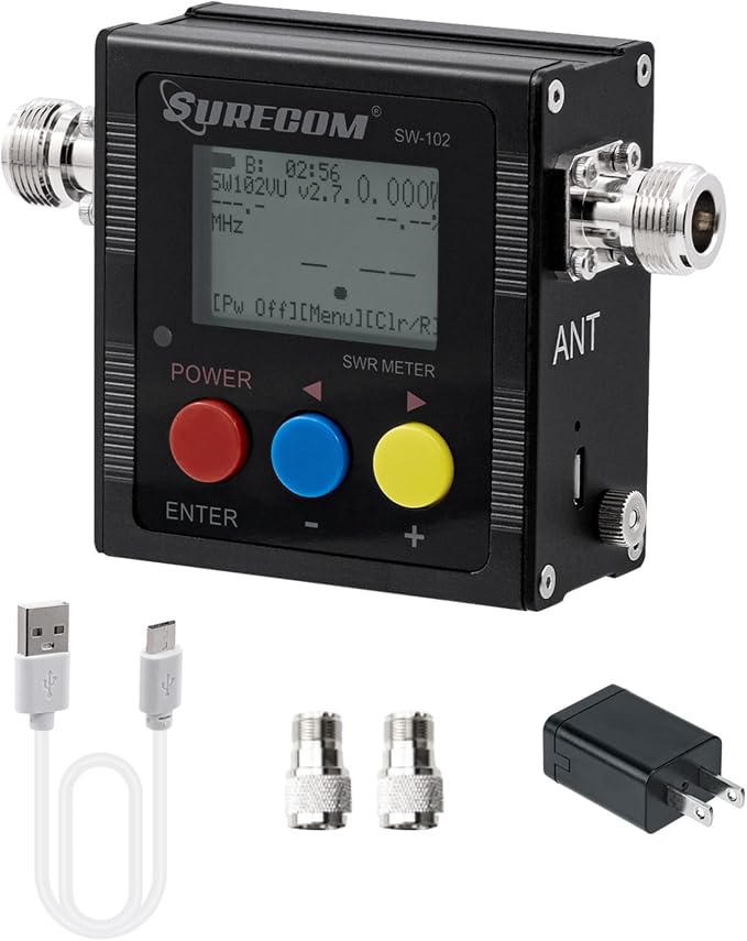 Surecom SW-102 Digital VHF/UHF 125-525Mhz Antenna Power & SWR Meter