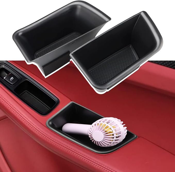 Car Door Tray Organizer Compatible for 2015-2022 2023 2024 2025 Porsche Macan Accessories Interior Car Door Handle Insert Pocket Storage Box