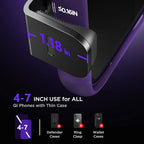 Wireless Car Charger,【7 Colored RGB Backlit】 15W Auto Clamping Phone Holders for Your car fit for iPhone 16 15 14 Mini Pro Max, Samsung Galaxy S25 Ultra S24 S23+, etc, Fathers Day for Gifts