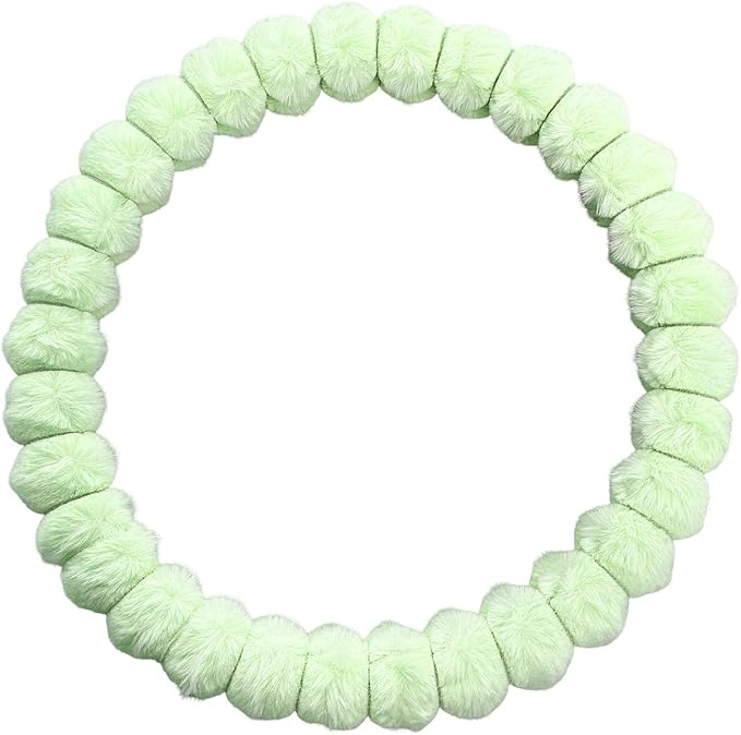 Sun Walker Fluffy Car Steering Wheel Cover, Soft Plush Anti-Slip Steering Wheel Protector for Warm Winter, Fuzzy Comfortable Wheel Cover Auto Interior Accessories for Women Girl (Green)