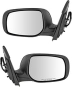 2 Piece Driver and Passenger Side Mirror Assembly Set Electric Adjustment Heated No Memory Black Compatible with 2009-2013 Toyota Corolla TO1320247 TO1321247