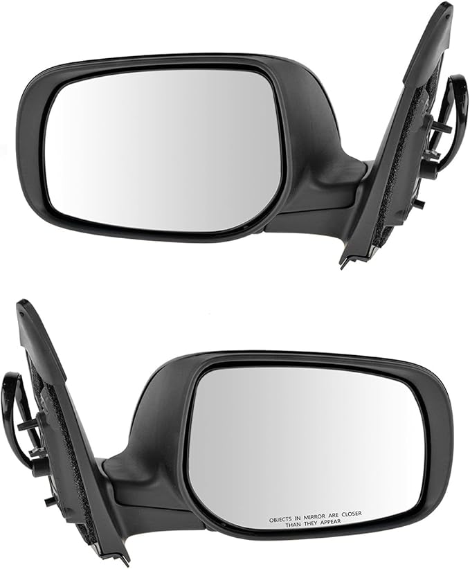 2 Piece Driver and Passenger Side Mirror Assembly Set Electric Adjustment Heated No Memory Black Compatible with 2009-2013 Toyota Corolla TO1320247 TO1321247