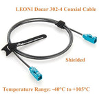 Original Rosenberger 59Z113-000-Z FAKRA Z Female to Female RF Coaxial Cable 50 Ohm Vehicle Car GPS Antenna Extension Cable for ADAS, FPD-Link GMSL2 Camera, Satellite Radio, Infotainment (0.5M/1.64FT)