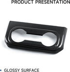 ABS Carbon Fiber Rear ArmrestBox Cup Holder Trim Cover Accessories for 2019-2025 Chevy Silverado | for 2019-2021 GMC Sierra 1500 2500 3500 HD Decal