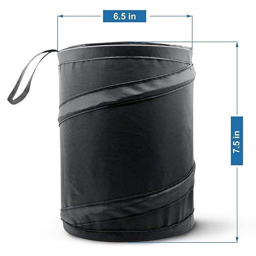 1 Pack, 1 Gallon Car Trash Can | Waterproof Collapsible Pop-Up Car Bin (1 Pack, 1 gal)