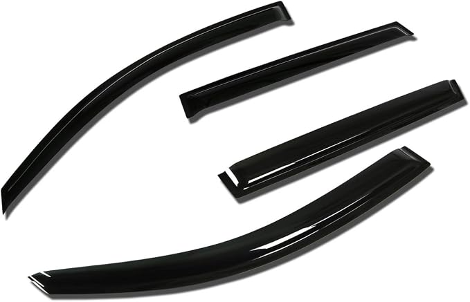 4Pcs Tape-On Window Visor Compatible with 2006 2007 2008 2009 2010 2011 2012 RAV4 2006-2012, Deflector Rain Guard, Acrylic Black
