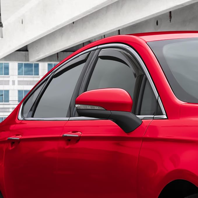 Voron Glass in-Channel Extra Durable Rain Guards for Ford Fusion 2013-2020, Window Deflectors, Vent Window Visors, 4 Pieces - 220180