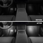 4 Pcs Interior LED Lights Bulbs Kit Compatible with Tesla Model 3, Y, X, S, Super Bright Replacement Light Bulbs for Footwell, Door Puddle, Trunk, Frunk - for Tesla Accessories (White)