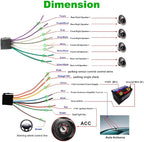 Car Stereo Double Din Bluetooth Car Radio 7 Inch MP5 Player HD Touch Screen FM Radio Audio Receiver AUX in USB TF Card Input Multimedia Player Mirror Link with Backup Camera