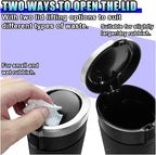 Car Trash Can Bin with Lid, Leakproof Automotive Side Door Garbage Can, Mini Vehicle Cup Holder Trash Bin, Portable Auto Organizers & Storage Accessories for Car, Home, Office (2PCS/Silver)
