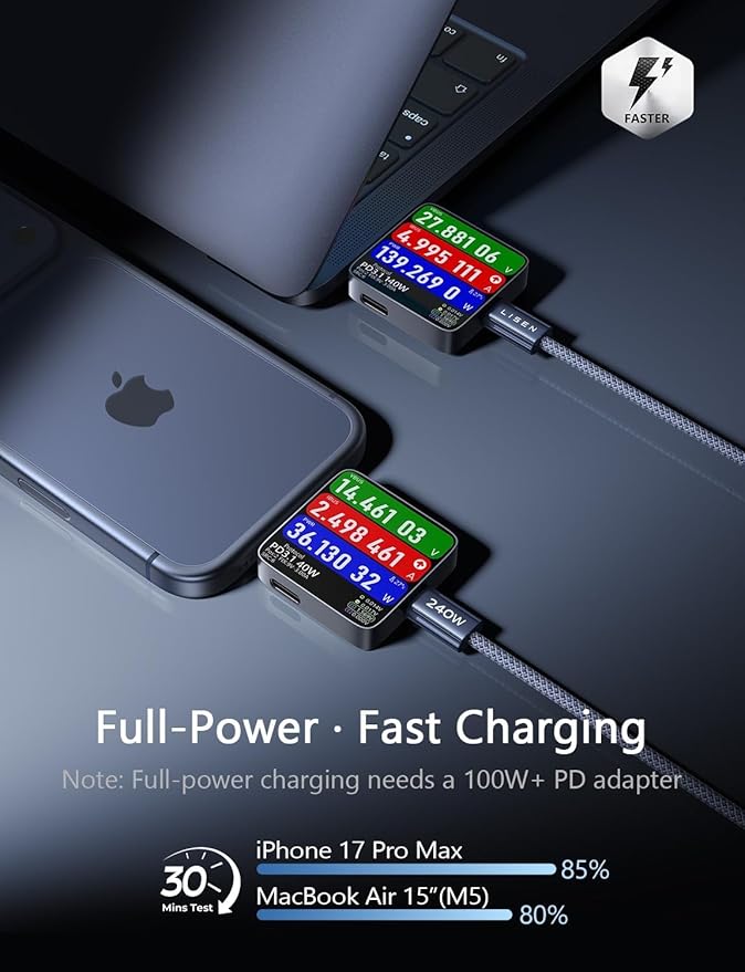 200W Car Charger USB C Fast Charge [GaN] PD 140W Fast Car Charger USB C, Cigarette Lighter Adapter for Multi Device, for iPhone 17 16 15 14 13 12, MacBook Pro, Laptop, iPad, Samsung S26 S25