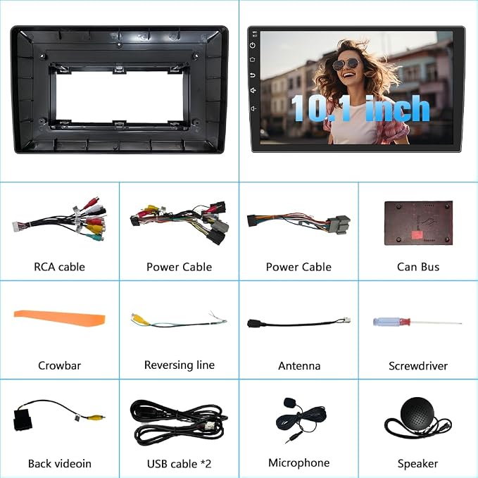 Car Radio Stereo for Chevy Chevrolet Silverado 2007 2008 2009 2010 2011 2012 2013 GMC Sierra Yukon with Wireless CarPlay Android Auto Bluetooth Backup Camera