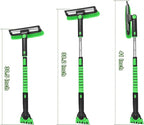 41 Inch Snow Brush and Ice Scraper with Squeegee, Extendable SUV Windshield Ice Scraper and Brush with Foam Grip for SUV Truck Jeep RV Auto Vehicle Window