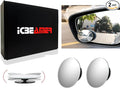 Side Rear View Blind Spot Mirrors 2" Round Shape [Pack of 2 sets]| Convex Glass Frameless design rearview Car Door mirrors | Perfect rearview for larger image and traffic safety.