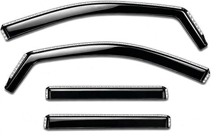 2022-2026 in-Channel Rain Guards for Honda Civic Hatchback Side Window Visor Deflectors HB LX EX-L Sport Touring Hybrid Tinted Vent Shades Protectors 2023 2024 2025