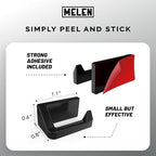 MELEN Adhesive Sunglass Organizer Wall (16-Pack) - Strong and Compact Glasses Holder, Sunglass Holder for Car and Wall - Black