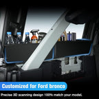 Trunk Storage Tray Organizers Rear Cargo Side Box is Applicable to Ford Bronco 2021 2022 2023 4 Door, Trunk Caddy Box, Internal Accessories, Black Matte Finish (Left Storage Box)