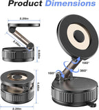 Phone Holders for Your Car for Magsafe (130+LB Strongest Ever Suction) 360° Adjustable Vacuum Car Phone Mount Magnetic, Car Phone Holder for iPhone 17 Pro Max for Automotive Multi Gauges