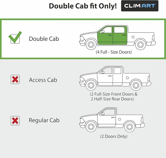 in-Channel Incredibly Durable Rain Guards for Toyota Tacoma 2005-2015 Double Cab, Original Window Deflectors, Vent Deflector, Vent Window Visors, Truck Accessories 4 pcs- 605085