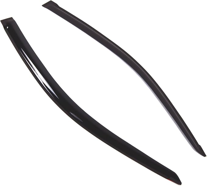 WD2-800 Dark Smoke 2 Pcs Set Window Visor (Outside Mount) Deflector Rain Guard Compatible with 2010-2016 Honda CR-Z