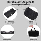 Rubber Tire Saver Ramps 4-Pack Wheel Chocks — 60,000 lbs Heavy Duty, Prevent Flat Spots & Tire Damage, Anti-Slip for Car SUV RV & Trailer Long-Term Storage, Portable with Bag & Bubble Level