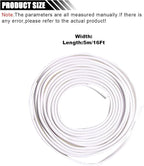 16Ft(5M) Car Door Edge Protector, Anti-Collision Strip, Entry Guard, No Glue Protective Strip, Automotive Trim (White)