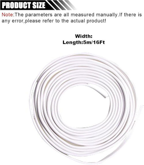 16Ft(5M) Car Door Edge Protector, Anti-Collision Strip, Entry Guard, No Glue Protective Strip, Automotive Trim (White)
